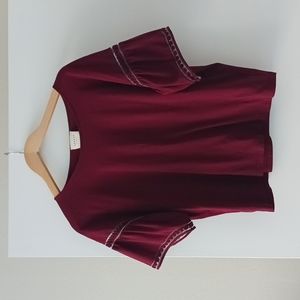 Sezane Maroon Alia Tee